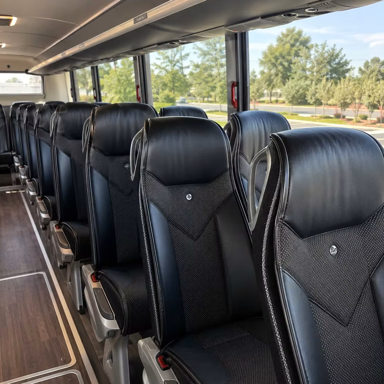 56 passenger charter bus interior