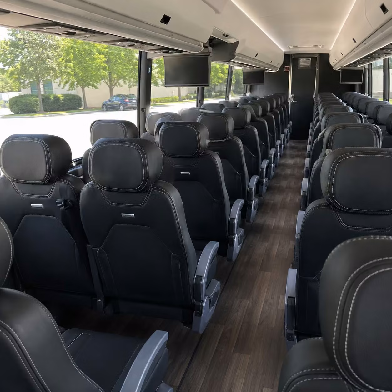 irving charter bus interior