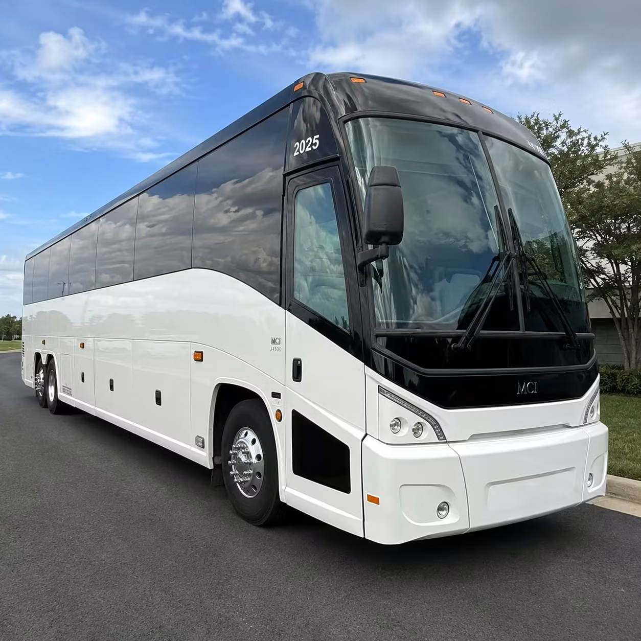 irving charter bus rental exterior
