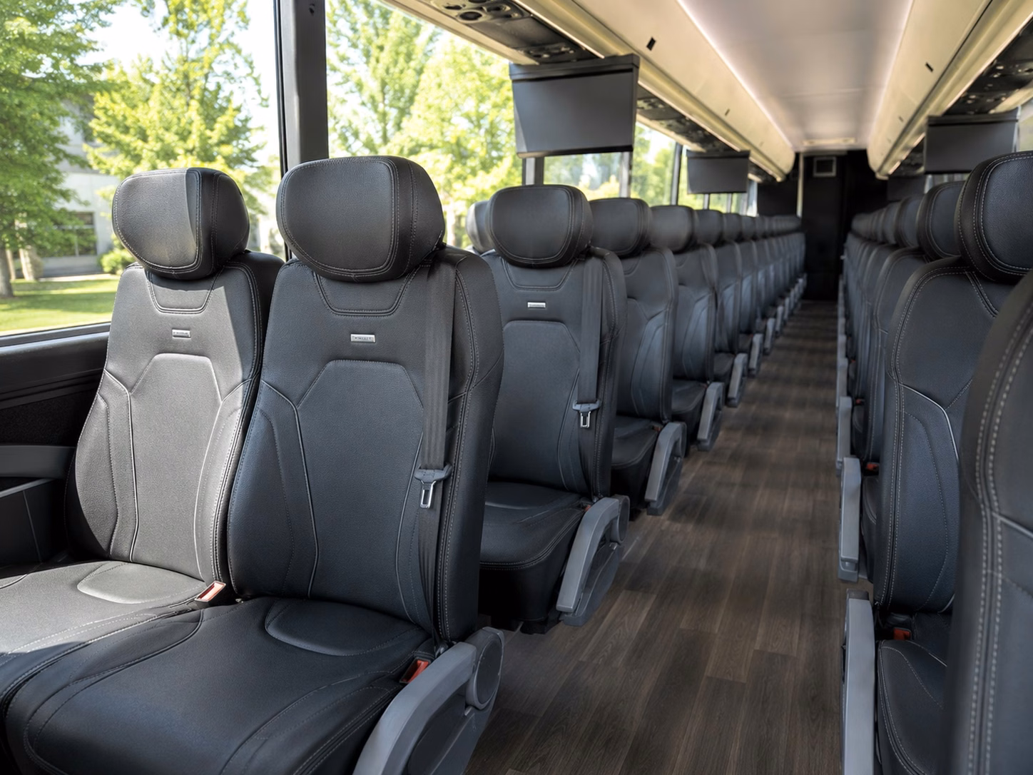 irving charter bus rental inside